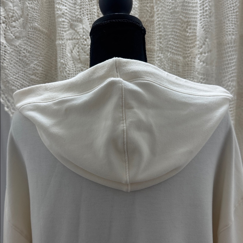 Old Navy Live-In French Terry Cream Hooded Pullover - Picture 7 of 8